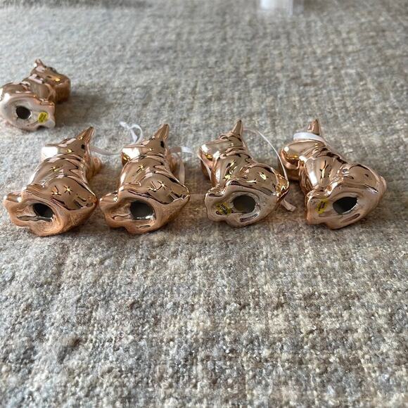 Bulldogs Ornaments Golden Color Lot of 5 - Picture 5 of 6